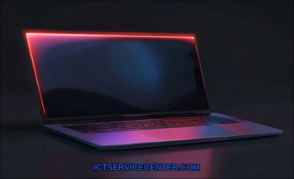 Clean vector illustration of laptop power light on