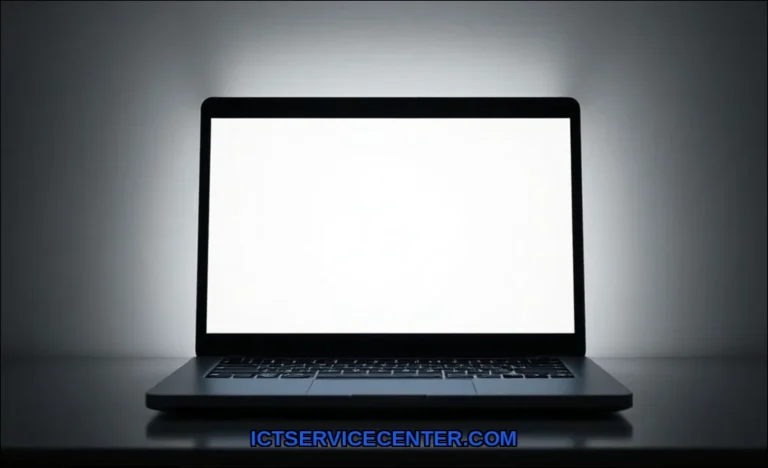 Clean vector illustration of laptop screen dim at