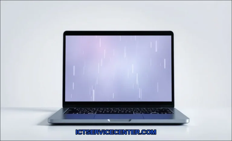 Clean vector illustration of laptop screen flicker