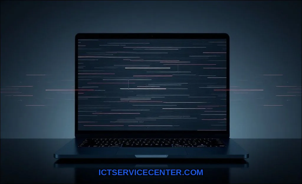 Clean vector illustration of laptop screen showing