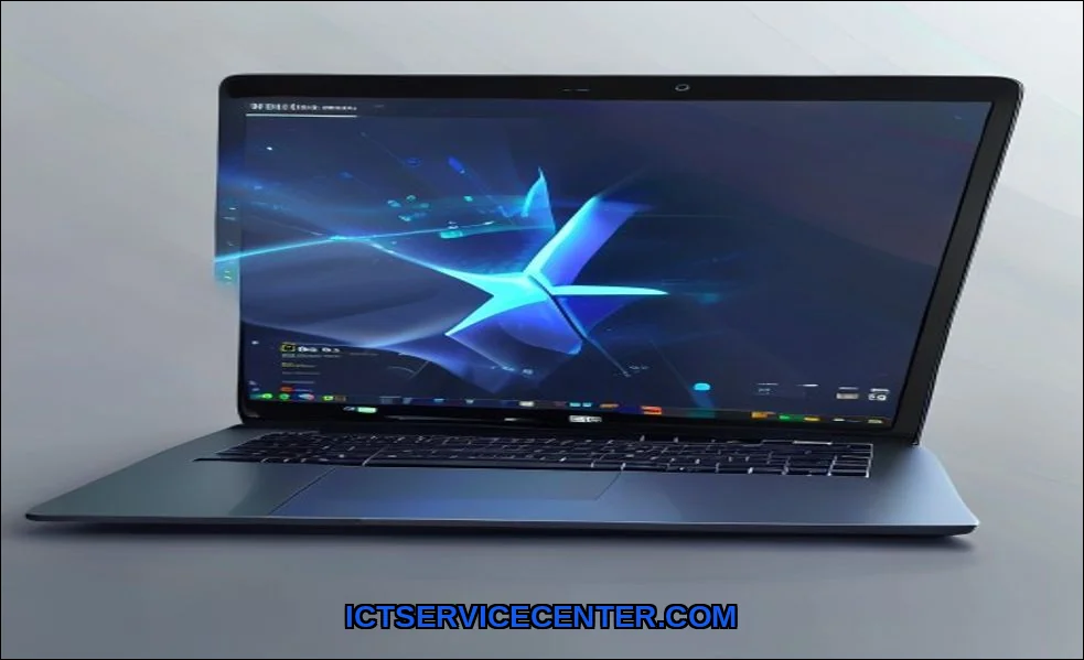 Clean vector illustration of laptop slow after win