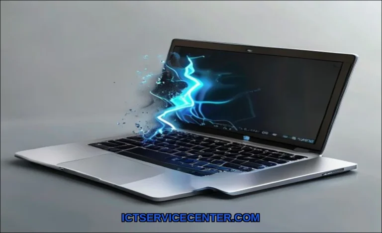 Clean vector illustration of laptop turns off when