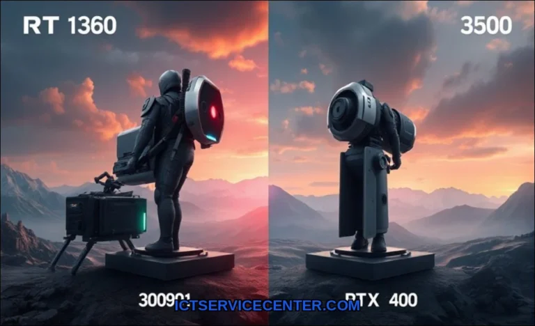 Clean vector illustration of rtx 3060 vs rtx 4060