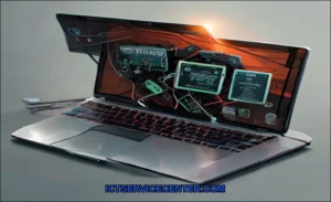 Clean vector illustration of signs your laptop nee