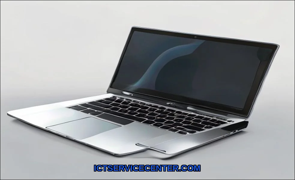 Clean vector illustration of thin vs thick laptop