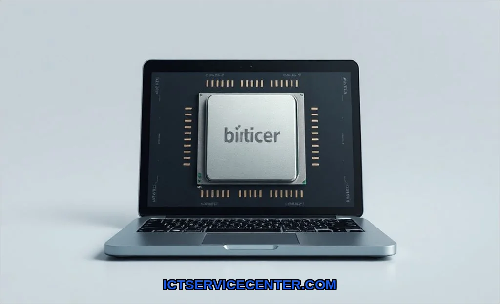 Clean vector illustration of a laptop processor