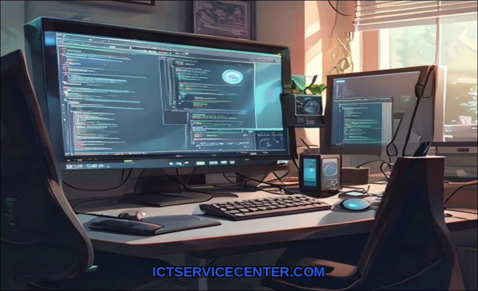 Clean vector illustration of bios in a computer