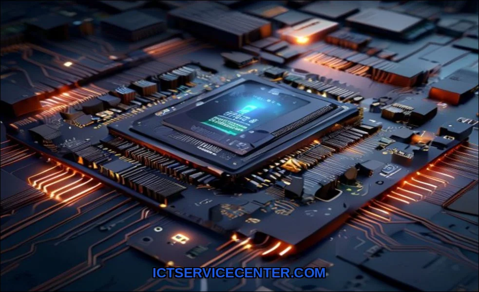 Clean vector illustration of cpu and how it works