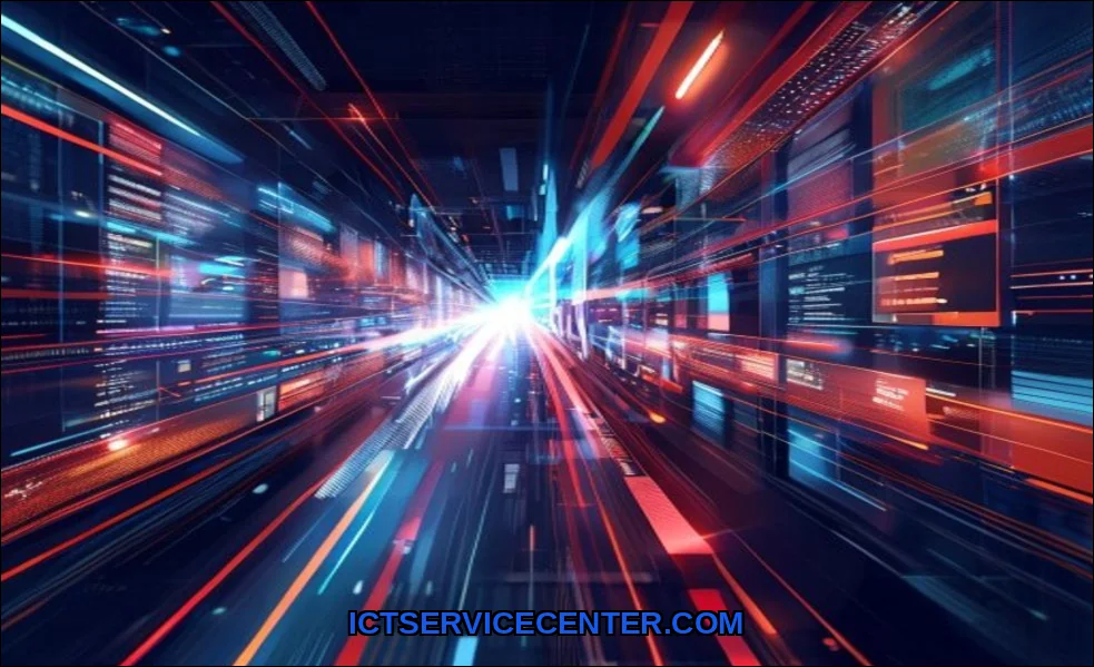 Clean vector illustration of data transfer speed