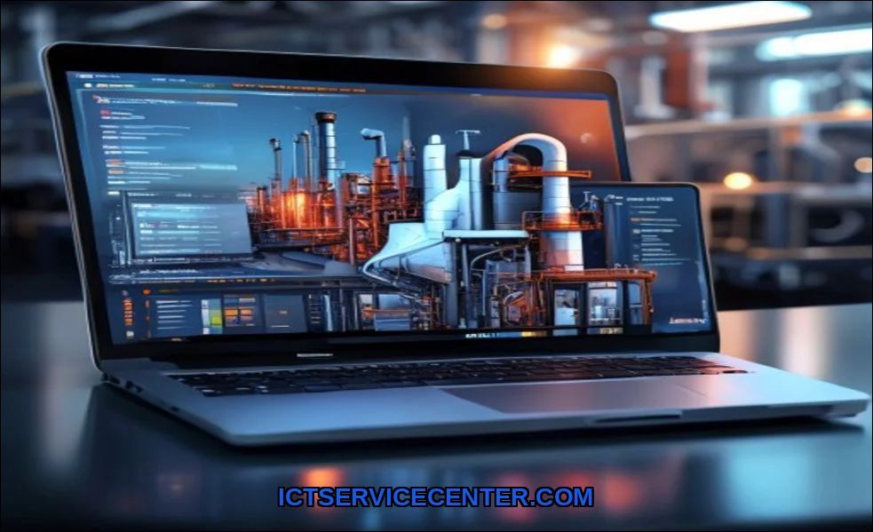 Clean vector illustration of factory reset in lapt