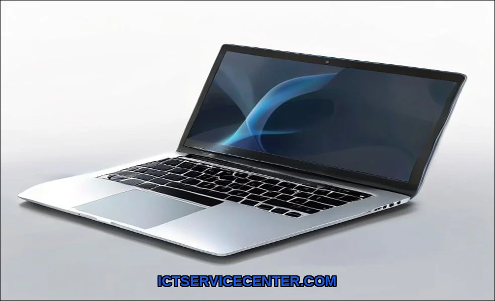 Clean vector illustration of laptop form factor