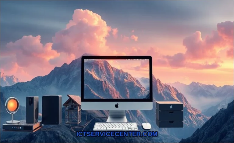 Clean vector illustration of macos and how it work