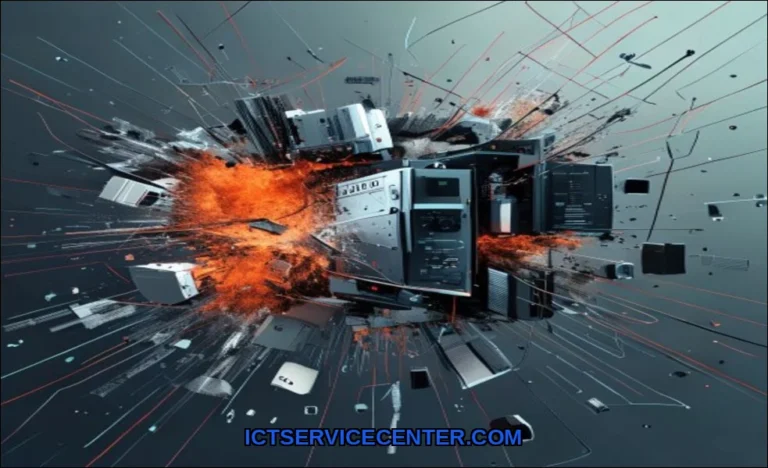 Clean vector illustration of system crash