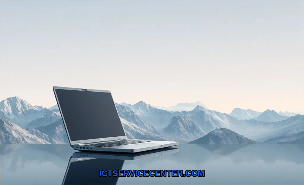 Clean vector illustration of ultrabook