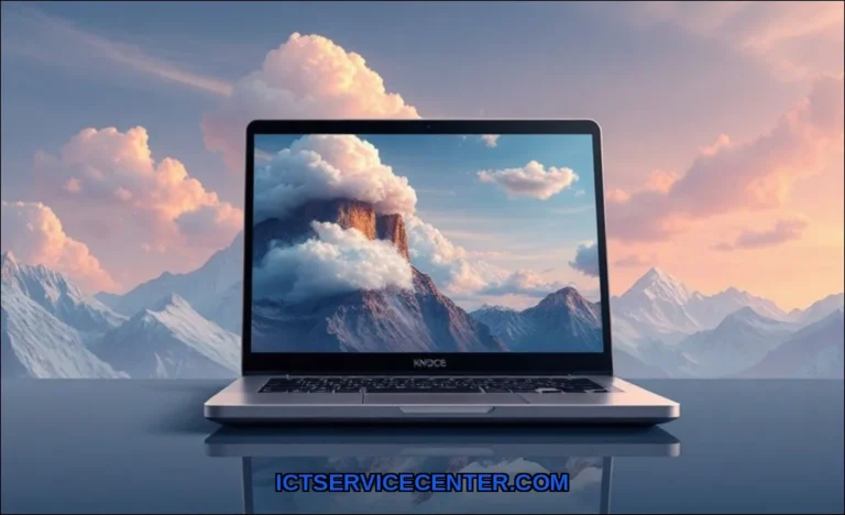 Clean vector illustration of which laptop brand la