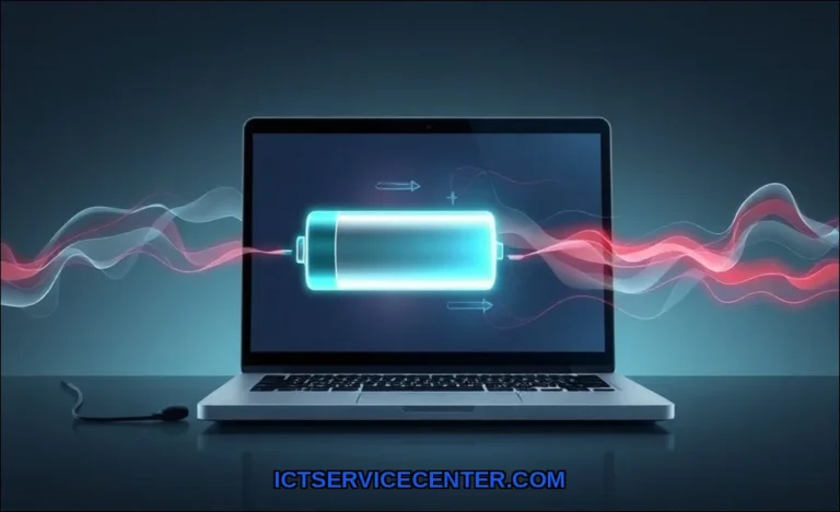 Clean vector illustration of why laptop battery dr