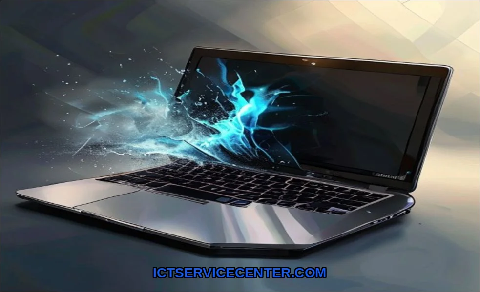 Clean vector illustration of why laptop shuts down