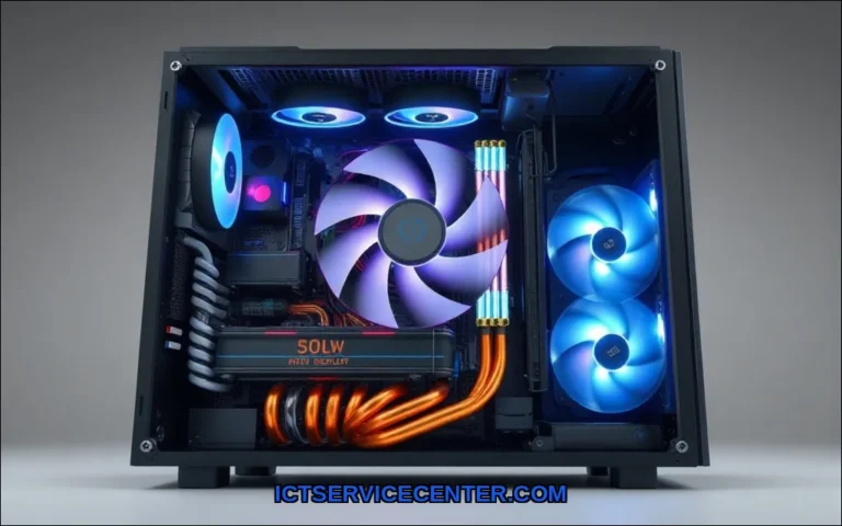 Clean vector illustration of how pc cooling works