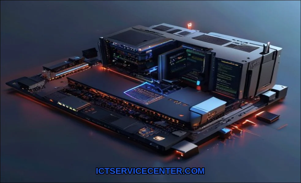 Clean vector illustration of intel i3 vs i5 deskto