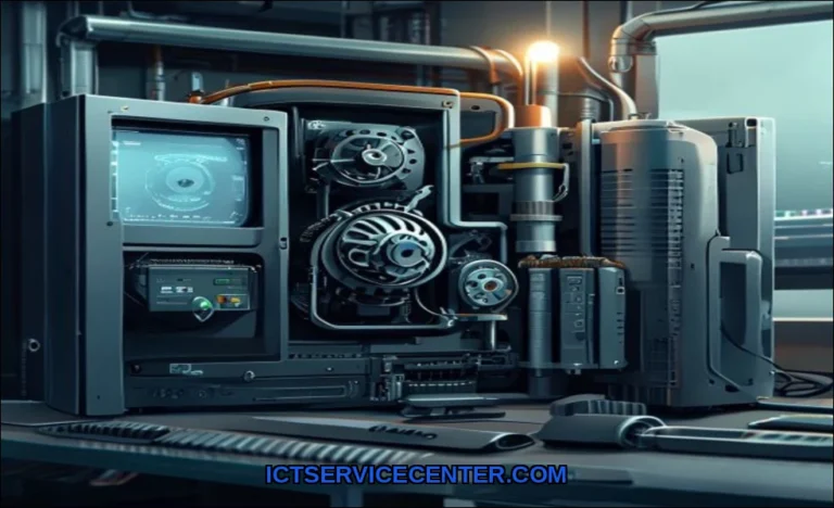 Clean vector illustration of cooling system in des