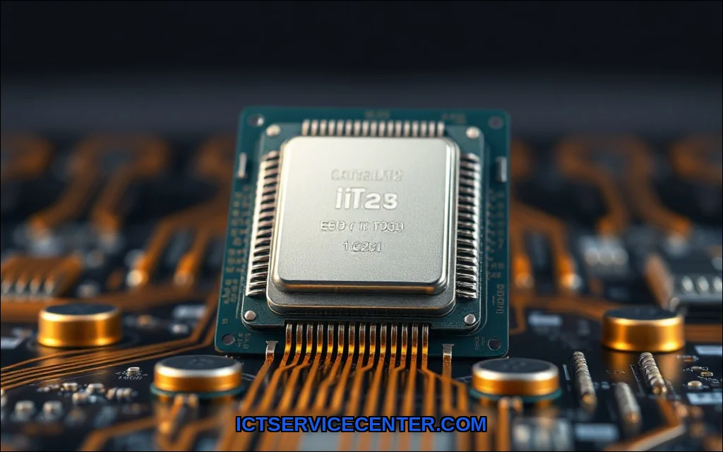 Clean vector illustration of cpu in desktop