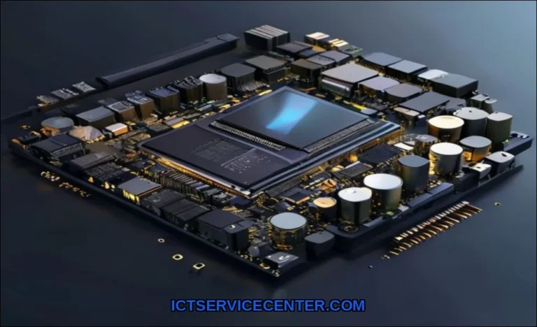 Clean vector illustration of motherboard in deskto