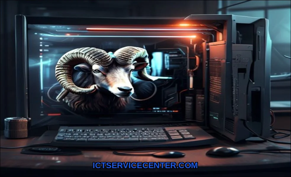 Clean vector illustration of ram in desktop comput