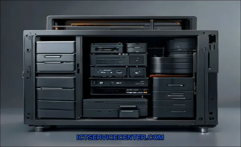 Clean vector illustration of storage in desktop pc