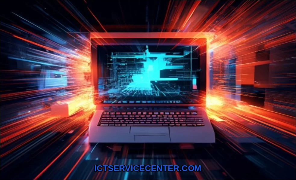 Clean vector illustration of what makes a computer